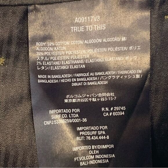 Volcom Camo Flat Front Short Vmonty Stretch 22  Size 28 - Picture 11 of 13